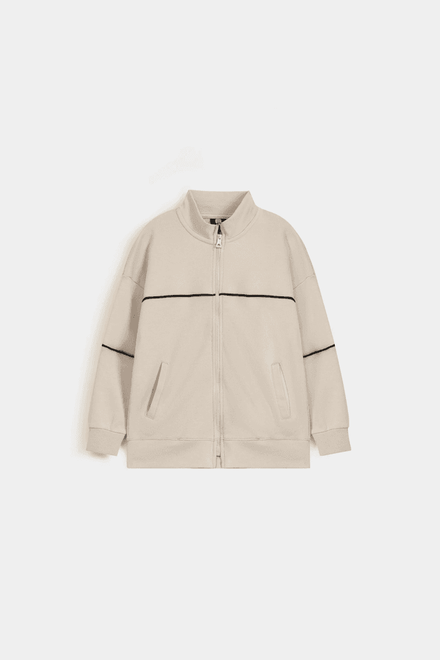 Mock Neck Zipper Sweatshirt